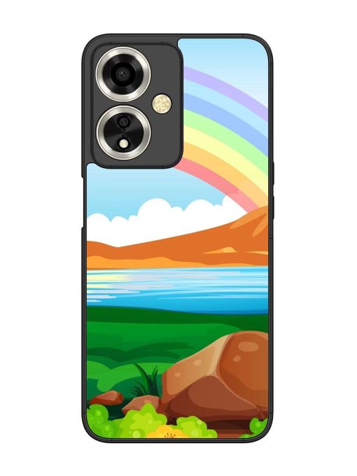 Rainbow Over The Lake Glossy Soft Edge Case for Oppo A59 (5G) Chachhi