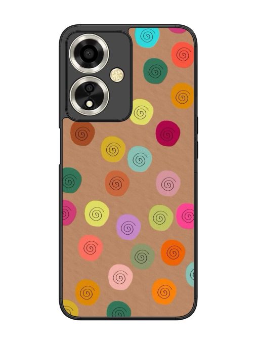 Swirly Dots On Kraft Glossy Soft Edge Case for Oppo A59 (5G) Chachhi