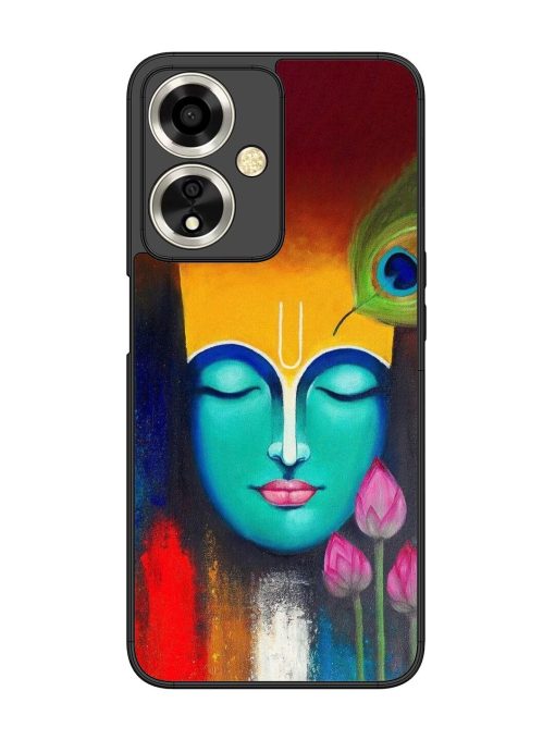 Divine Tranquility: The Face Of Krishna Glossy Soft Edge Case for Oppo A59 (5G) Chachhi