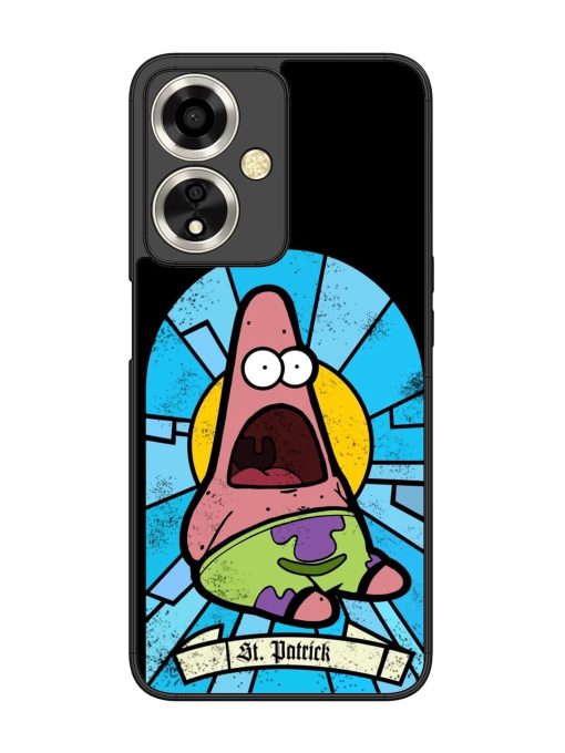 St. Patrick'S Day Stained Glass Patrick Star Glossy Soft Edge Case for Oppo A59 (5G)