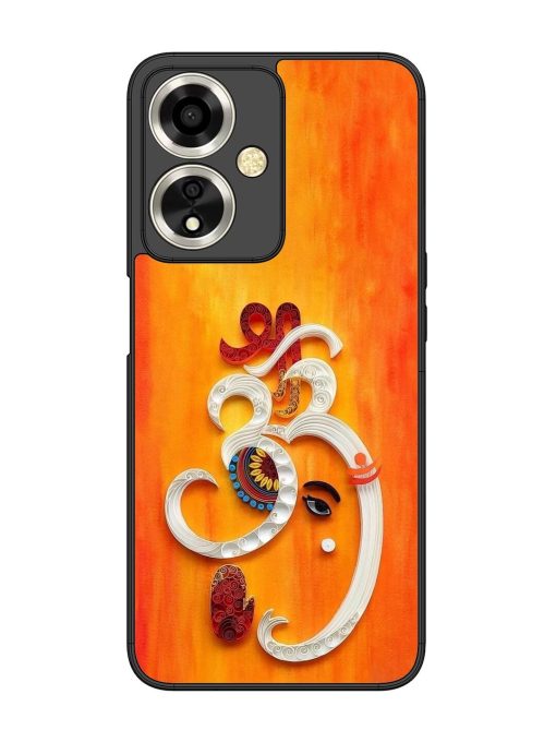 Ganesha In Quilling Art Glossy Soft Edge Case for Oppo A59 (5G) Chachhi