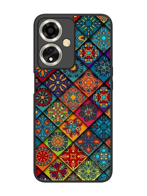 Patchwork Mandala Mosaic Glossy Soft Edge Case for Oppo A59 (5G) Chachhi