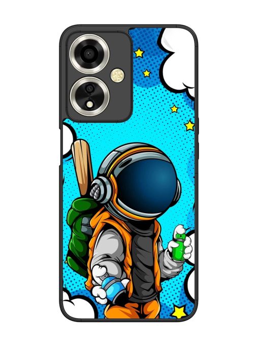 Space Graffiti Artist Glossy Soft Edge Case for Oppo A59 (5G) Chachhi