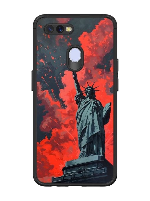 Lady Liberty'S Firework Finale Glossy Soft Edge Case for Oppo A5S