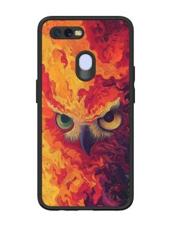 Fiery Owl Glossy Soft Edge Case for Oppo A5S