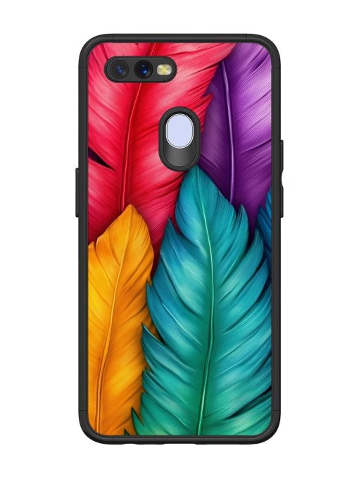 Rainbow Feathers Glossy Soft Edge Case for Oppo A5S Chachhi