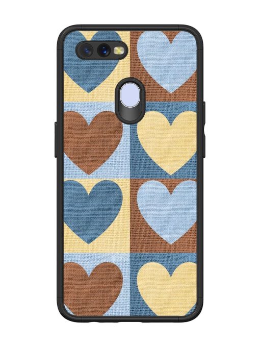 Hearts On Canvas Glossy Soft Edge Case for Oppo A7 Chachhi