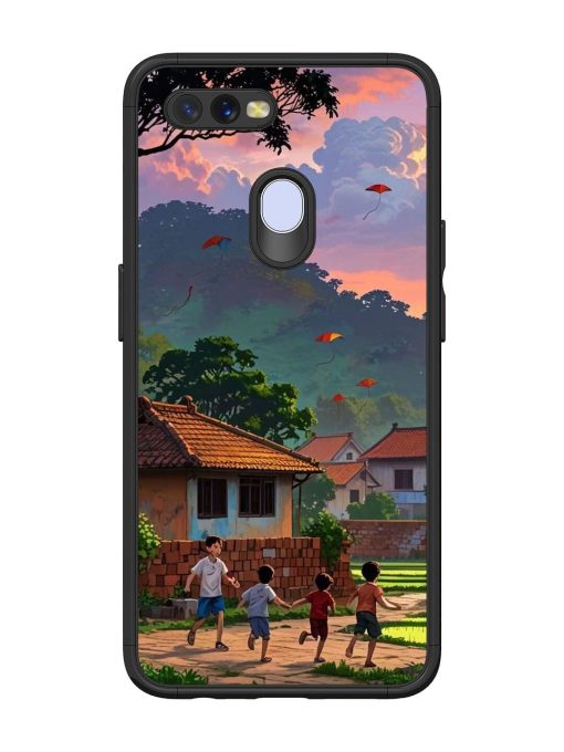 Sunset Play Glossy Soft Edge Case for Oppo A7 Chachhi