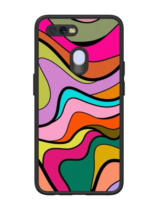 Wavy Wonder Glossy Soft Edge Case for Oppo A7 Chachhi