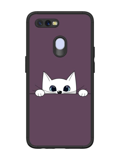 Peek-A-Boo Kitty Glossy Soft Edge Case for Oppo A7 Chachhi