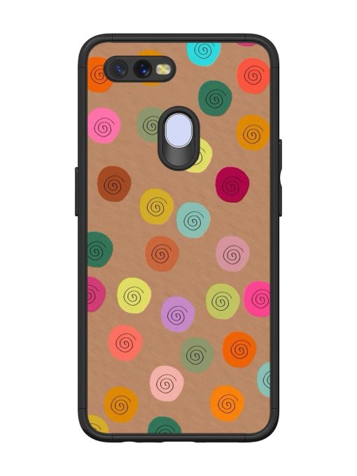 Swirly Dots On Kraft Glossy Soft Edge Case for Oppo A7 Chachhi