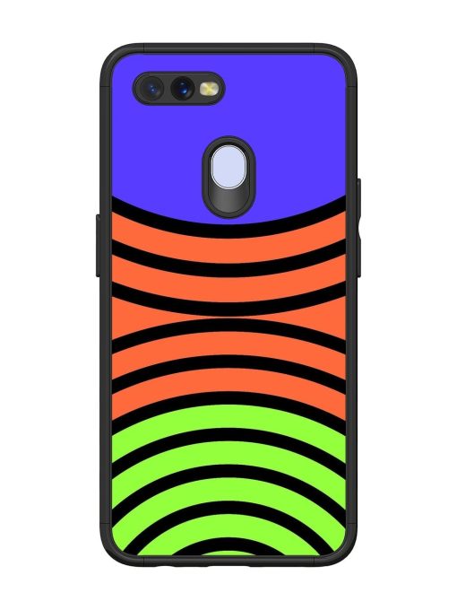 Psychedelic Stripe Symphony Glossy Soft Edge Case for Oppo A7 Chachhi