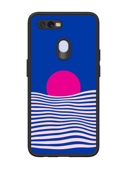 Pink Sunset Over Blue Waves Glossy Soft Edge Case for Oppo A7 Chachhi