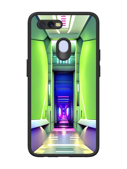 Neon Corridor Glossy Soft Edge Case for Oppo A7 Chachhi