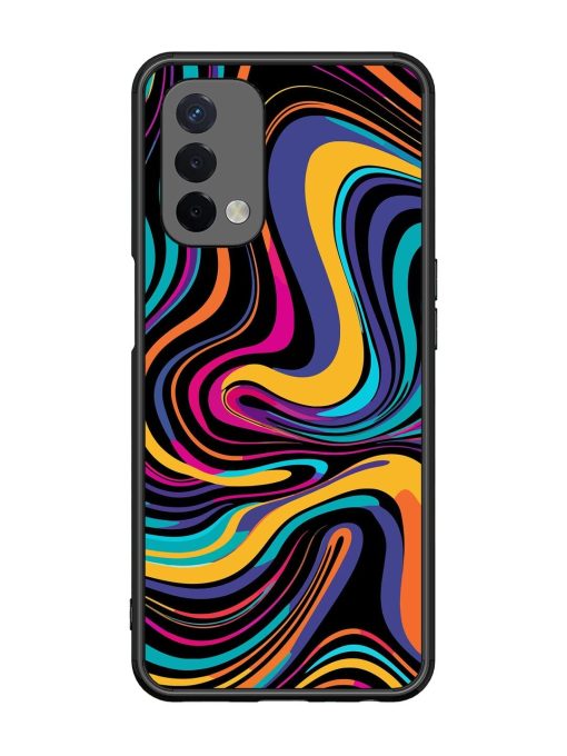 Psychedelic Swirl Glossy Soft Edge Case for Oppo A74 (5G)