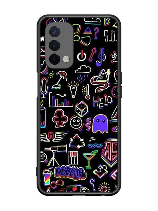 Neon Doodle Glossy Soft Edge Case for Oppo A74 (5G)