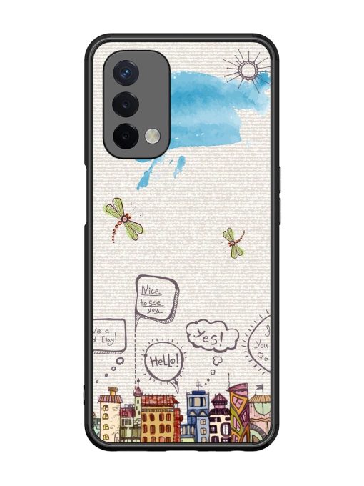 Doodle City Glossy Soft Edge Case for Oppo A74 (5G)