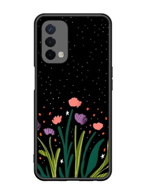 Midnight Bloom Glossy Soft Edge Case for Oppo A74 (5G)