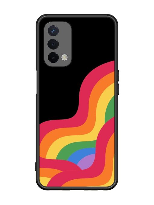 Wavy Rainbow Glossy Soft Edge Case for Oppo A74 (5G)