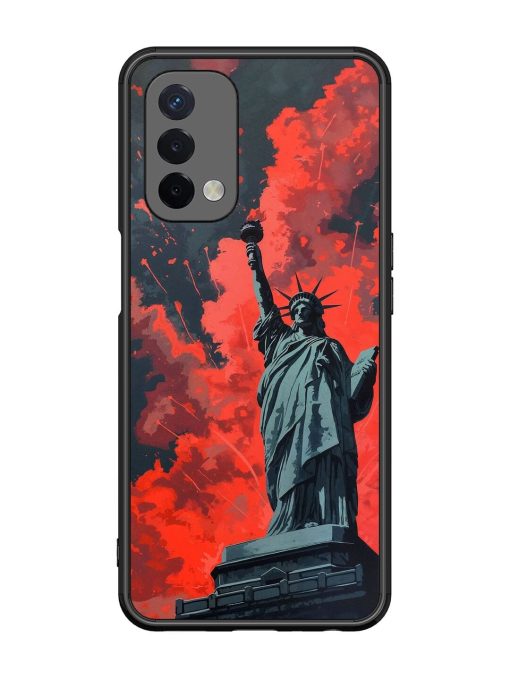 Lady Liberty'S Firework Finale Glossy Soft Edge Case for Oppo A74 (5G)