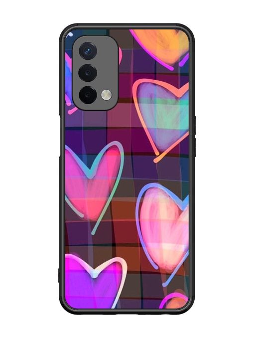 Neon Hearts Glossy Soft Edge Case for Oppo A74 (5G)