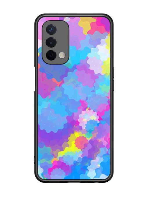 Psychedelic Cloud Burst Glossy Soft Edge Case for Oppo A74 (5G)