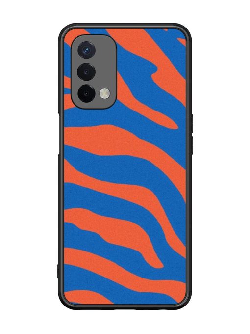 Zebra Stripes In Blue And Orange Glossy Soft Edge Case for Oppo A74 (5G)