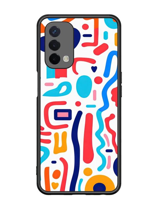 Whimsical Doodle Chaos Glossy Soft Edge Case for Oppo A74 (5G)