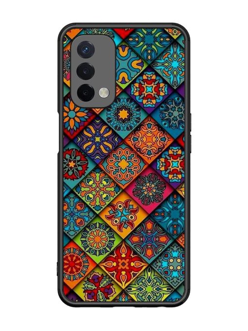 Patchwork Mandala Mosaic Glossy Soft Edge Case for Oppo A74 (5G)