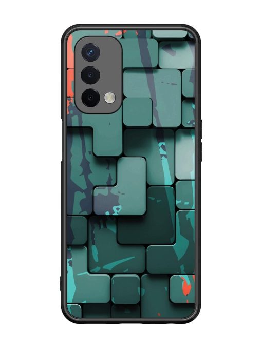 Abstract Geometric Mosaic Glossy Soft Edge Case for Oppo A74 (5G)