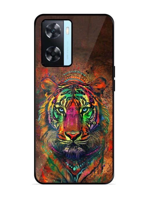 Cosmic Tiger Glossy Soft Edge Case for Oppo A77 Chachhi