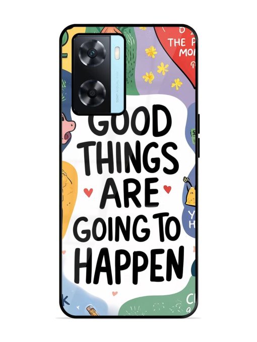 Uplifting Scribbles Glossy Soft Edge Case for Oppo A77 Chachhi