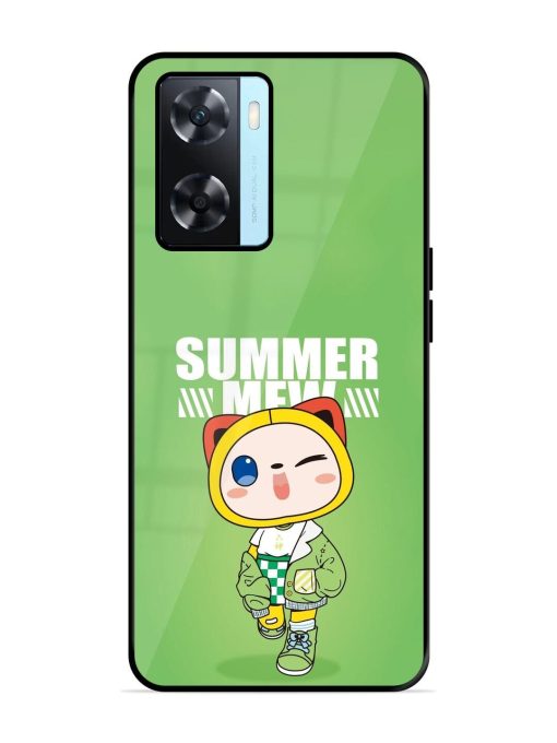 Purrfect Summer Glossy Soft Edge Case for Oppo A77 Chachhi