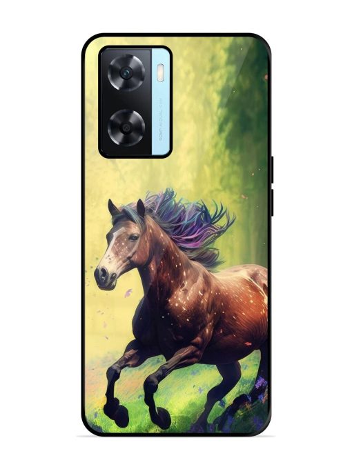 Enchanted Gallop Glossy Soft Edge Case for Oppo A77 Chachhi