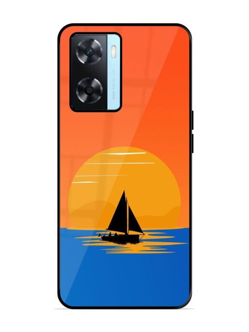 Sunset Sail Glossy Soft Edge Case for Oppo A77 Chachhi