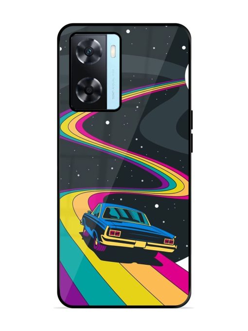 Rainbow Road Glossy Soft Edge Case for Oppo A77 Chachhi