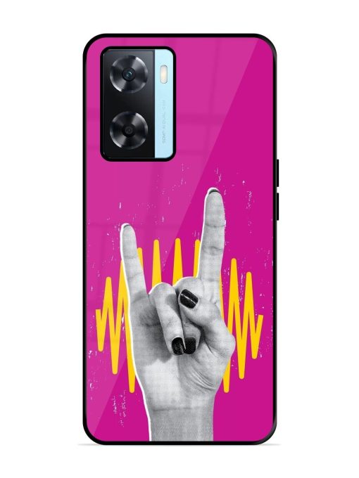 Rock Hand Glossy Soft Edge Case for Oppo A77 Chachhi