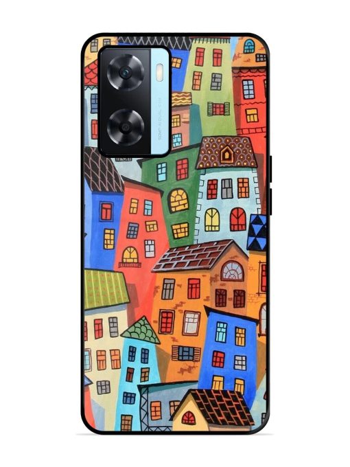 Rainbow House Glossy Soft Edge Case for Oppo A77 Chachhi