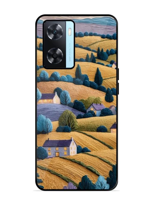 Rolling Hilltop Haven Glossy Soft Edge Case for Oppo A77 Chachhi