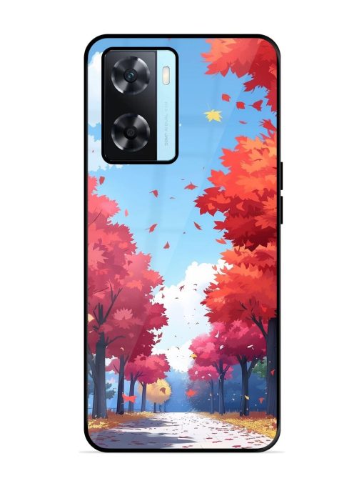 Autumn'S Embrace Glossy Soft Edge Case for Oppo A77 Chachhi