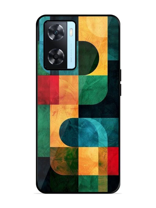 Geometric Harmony Glossy Soft Edge Case for Oppo A77 Chachhi