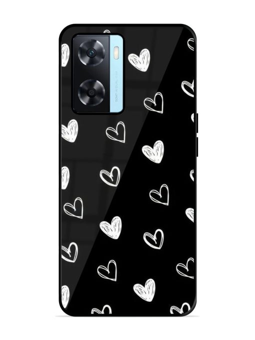 Scattered Hearts Glossy Soft Edge Case for Oppo A77 Chachhi