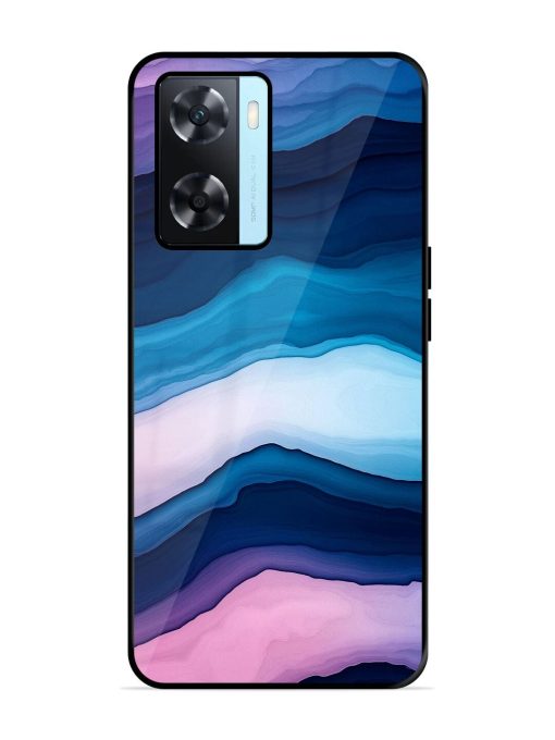 Oceanic Layers Glossy Soft Edge Case for Oppo A77 Chachhi