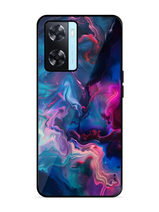 Cosmic Swirl Glossy Soft Edge Case for Oppo A77 Chachhi