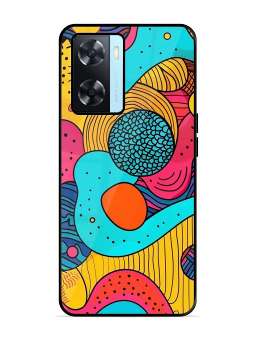 Psychedelic Patterns Glossy Soft Edge Case for Oppo A77 Chachhi