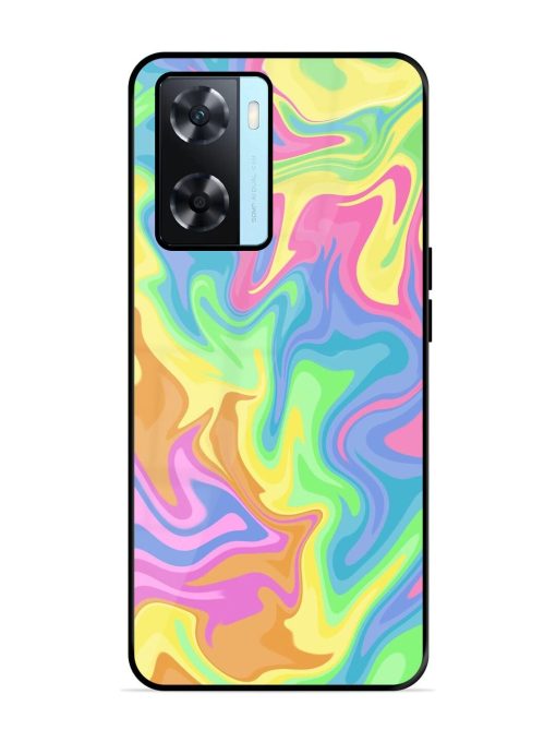 Whimsical Swirl Glossy Soft Edge Case for Oppo A77 Chachhi