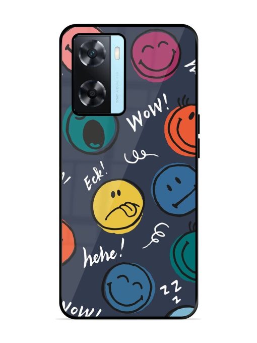 Emoticon Parade Glossy Soft Edge Case for Oppo A77 Chachhi