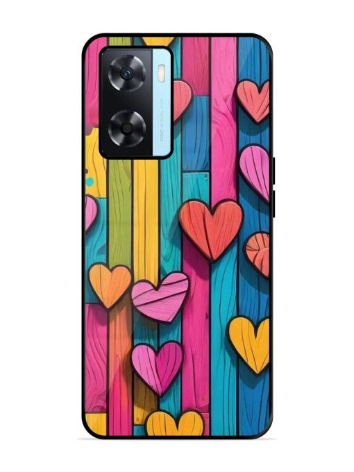 Rainbow Of Hearts Glossy Soft Edge Case for Oppo A77 Chachhi