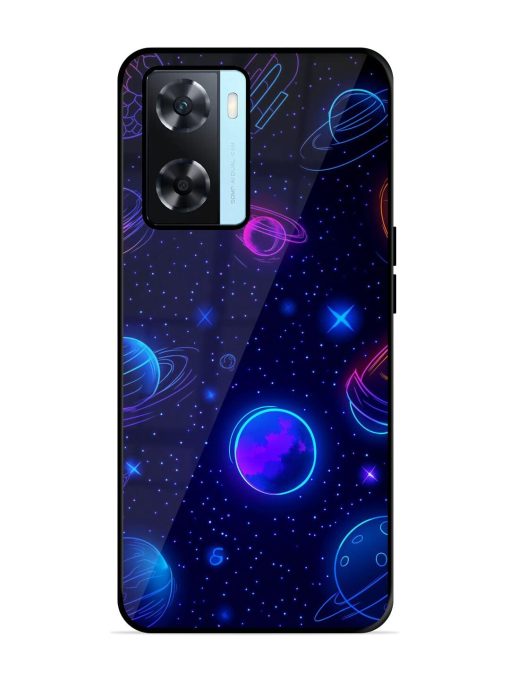 Neon Cosmos Glossy Soft Edge Case for Oppo A77 Chachhi