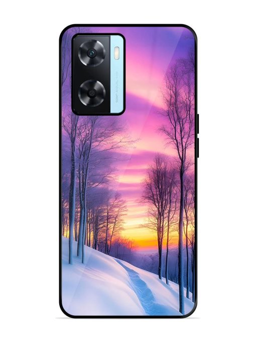 Winter'S Purple Haze Glossy Soft Edge Case for Oppo A77